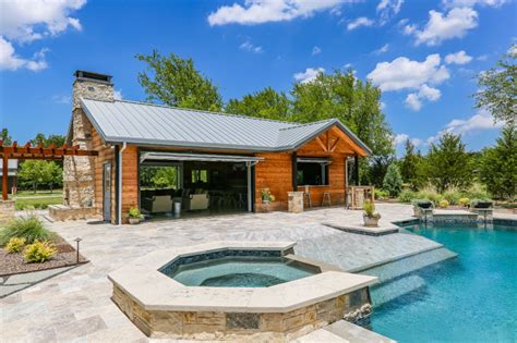 metal building pool house ideas|barndominium pool house.